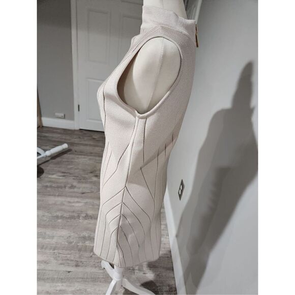 BALMAIN Sleeveless Zip Front Light Rose Minidress Size 10 (42) NWD - Picture 11 of 15